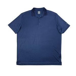 Callaway Polo Shirt Mens Large Navy Blue Jay Pin Check Short Sleeve Performance